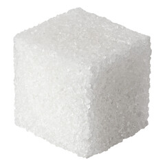 cane sugar cube isolated on white background, clipping path, full depth of field