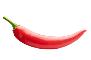 red hot chili pepper, isolated on white background, full depth of field