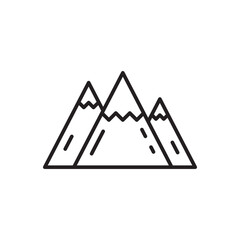 Mountain vector icon. Mountain flat sign design. Mountain symbol pictogram. UX UI icon