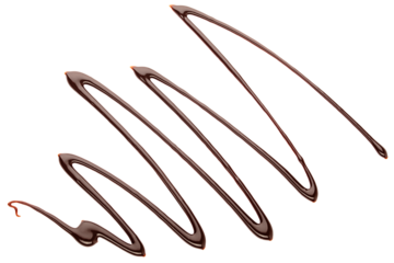 Liquid chocolate syrup isolated on white background, clipping path, full depth of field