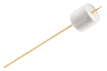 marshmallow isolated on white background, clipping path, full depth of field