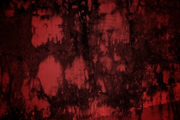 A textured background featuring deep red tones with a distressed, grunge appearance. The surface shows scratches and uneven patterns, creating a vintage feel.
