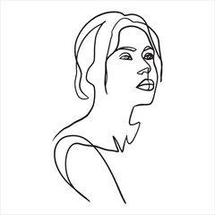 Female beauty and skin care line art design cosmetic shop beauty salon