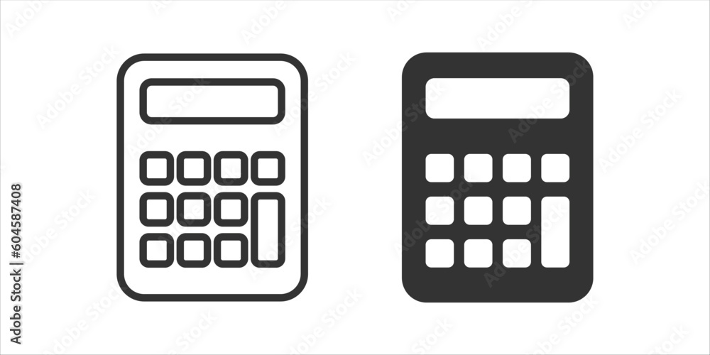 Poster vector illustration of calculator icon set. calculate icons vector isolated for graphic, website and