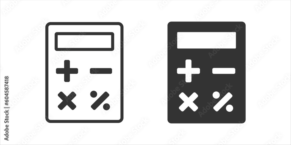 Poster vector illustration of calculator icon set. calculate icons vector isolated for graphic, website and