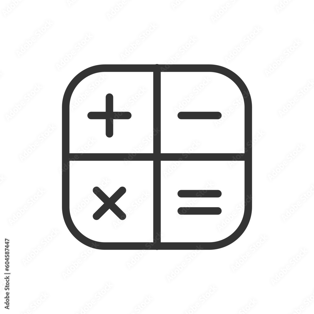 Poster vector illustration of calculator icon set. calculate icons vector isolated for graphic, website and