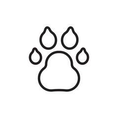 Paw vector icon. Animal paw icon. Dog and cat paw sign. Paw print symbol. Pet concept symbol pictogram. UX UI icon © Elchin