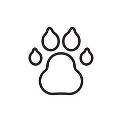 Paw vector icon. Animal paw icon. Dog and cat paw sign. Paw print symbol. Pet concept symbol pictogram. UX UI icon © Elchin