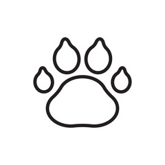 Paw vector icon. Animal paw icon. Dog and cat paw sign. Paw print symbol. Pet concept symbol pictogram. UX UI icon © Elchin