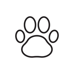 Paw vector icon. Animal paw icon. Dog and cat paw sign. Paw print symbol. Pet concept symbol pictogram. UX UI icon