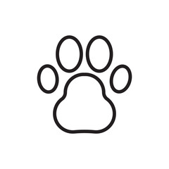 Paw vector icon. Animal paw icon. Dog and cat paw sign. Paw print symbol. Pet concept symbol pictogram. UX UI icon © Elchin