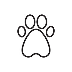 Paw vector icon. Animal paw icon. Dog and cat paw sign. Paw print symbol. Pet concept symbol pictogram. UX UI icon © Elchin