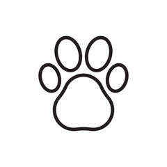 Paw vector icon. Animal paw icon. Dog and cat paw sign. Paw print symbol. Pet concept symbol pictogram. UX UI icon