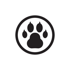 Paw vector icon. Animal paw icon. Dog and cat paw sign. Paw print symbol. Pet concept symbol pictogram. UX UI icon © Elchin