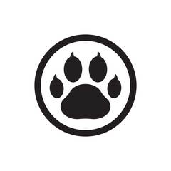 Paw vector icon. Animal paw icon. Dog and cat paw sign. Paw print symbol. Pet concept symbol pictogram. UX UI icon © Elchin