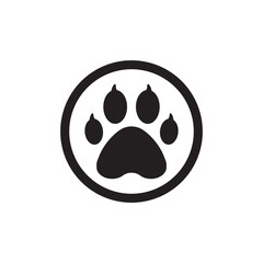 Paw vector icon. Animal paw icon. Dog and cat paw sign. Paw print symbol. Pet concept symbol pictogram. UX UI icon © Elchin