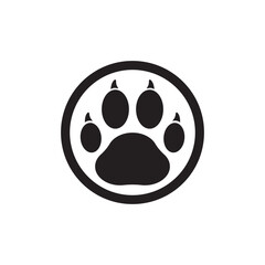 Paw vector icon. Animal paw icon. Dog and cat paw sign. Paw print symbol. Pet concept symbol pictogram. UX UI icon © Elchin
