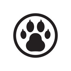 Paw vector icon. Animal paw icon. Dog and cat paw sign. Paw print symbol. Pet concept symbol pictogram. UX UI icon © Elchin