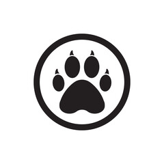 Paw vector icon. Animal paw icon. Dog and cat paw sign. Paw print symbol. Pet concept symbol pictogram. UX UI icon © Elchin