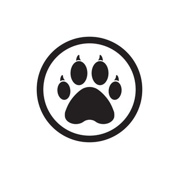 Paw vector icon. Animal paw icon. Dog and cat paw sign. Paw print symbol. Pet concept symbol pictogram. UX UI icon
