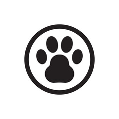 Paw vector icon. Animal paw icon. Dog and cat paw sign. Paw print symbol. Pet concept symbol pictogram. UX UI icon © Elchin