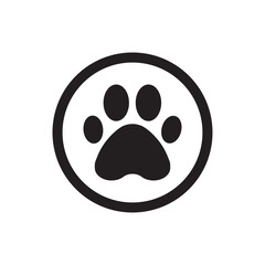 Paw vector icon. Animal paw icon. Dog and cat paw sign. Paw print symbol. Pet concept symbol pictogram. UX UI icon © Elchin