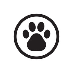 Paw vector icon. Animal paw icon. Dog and cat paw sign. Paw print symbol. Pet concept symbol pictogram. UX UI icon © Elchin