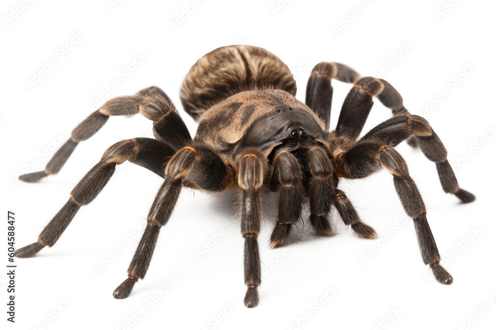 Wall mural tarantula spider isolated on transparent background - generative ai