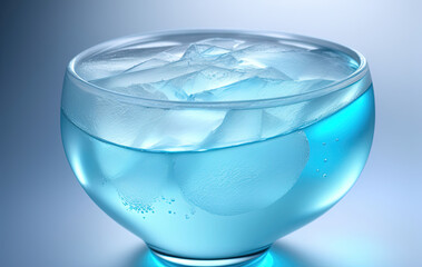Crystal clear natural ice block. Ai generated technology