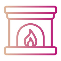 fireplace gradient icon