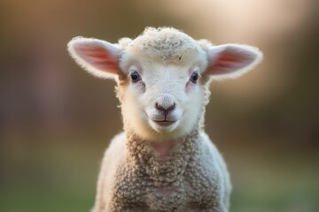 Portrait of a cute Lamb, created with Generative AI technology
