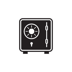 Bank safe box icon. Safe lock vector icon. Money safe flat sign design. Money safe symbol pictogram. UX UI vault icon