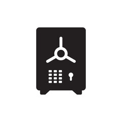 Bank safe box icon. Safe lock vector icon. Money safe flat sign design. Money safe symbol pictogram. UX UI vault icon