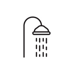 Shower vector icon. Bath flat sign design. Shower symbol pictogram. UX UI icon