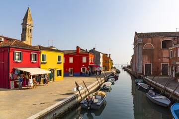 Obraz premium Stunning image of the Burano island on a bright day