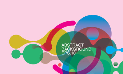 Modern Fluid Abstract Circle concept creation  with colorful gradient trend color composition. Vector Eps10.