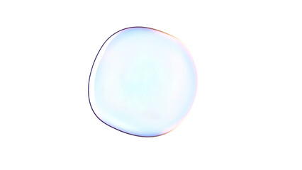 Water bubble on a transparent back intro 3d render