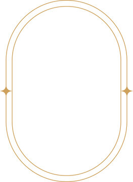 recommend clip art: Aesthetic Boho oval frame with star, minimal y2k outline arch border with  4x6 aspect ratio borders in celestial concept for social media post, stories, card, png with transparent background.