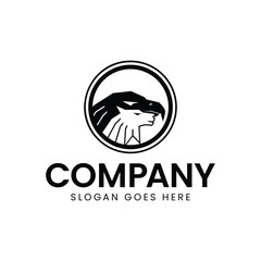 design a modern and minimalist logo head eagle and wolf