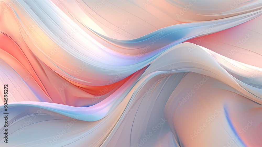 Wall mural subtle abstract background with soft pastel waves. gradient colors. for designing apps or products.