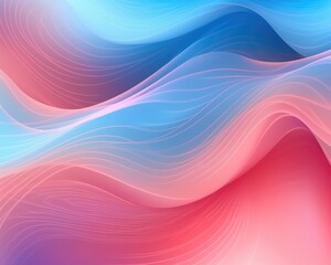 Obraz premium The illustration features a wavy, pastel-colored background with curved lines. (Generative AI)