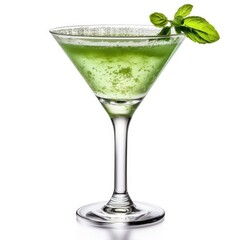 Appletini Cocktail isolated on white (generative AI)