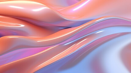 Abstract background with soft silk waves. Pink, pastel gradient colors