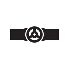 Gas pipeline vector icon. Tube flat sign design. Piping icon. Pipeline symbol pictogram. UX UI icon