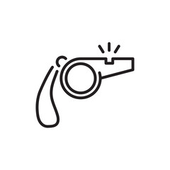 Referee whistle vector icon. Whistle flat sign design. Whistle symbol pictogram. UX UI icon