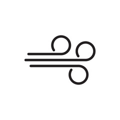 Wind vector icon. Wind flow flat sign design. Weather wind symbol pictogram. UX UI icon