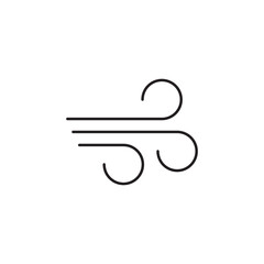 Wind vector icon. Wind flow flat sign design. Weather wind symbol pictogram. UX UI icon