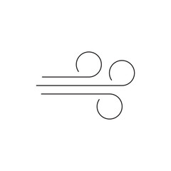Wind vector icon. Wind flow flat sign design. Weather wind symbol pictogram. UX UI icon