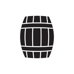 Wooden barrel vector icon. Wine barrel icon. Barrel flat sign design. Wine barrel symbol pictogram. UX UI icon