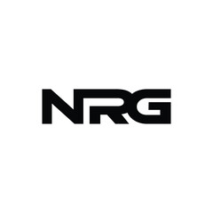 design clever monogram logo NRG vector template